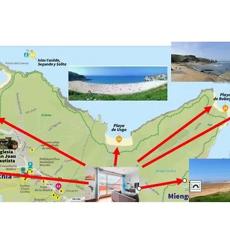 Ferienwohnung Duplex Surf Junto A La Playa Miengo Exterior foto